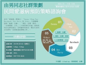 由男同志社群策劃——民間愛滋病預防策略諮詢會